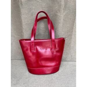 Vintage Vera Pelle Red Leather Handbag – Made in Italy